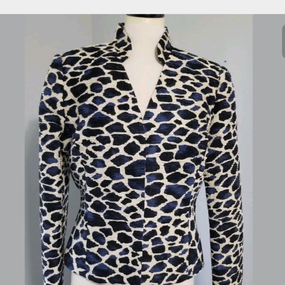 Flores & Flores Silk Blazer Jacket Sz 14